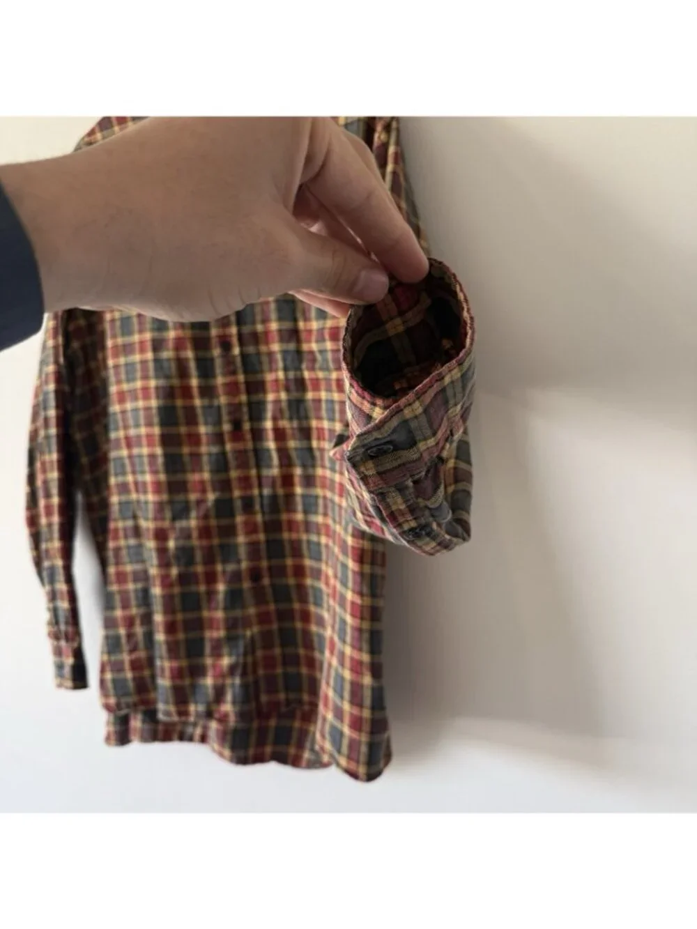 VTG J Crew Long Sleeve Shirt Mens Sz Large Oarsman Plaid Button Down 100% Cotton